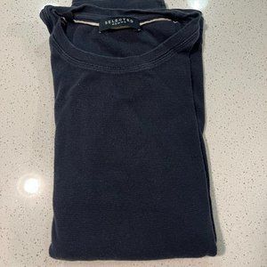 Selected Homme Longe Sleeve Waffle T-Shirt